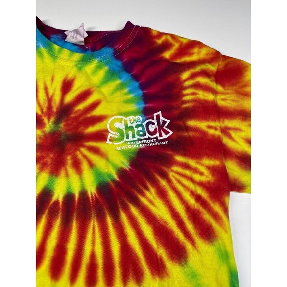 The Shack "I got crabs at" Fort Walton Beach FL T-Shirt Medium Tie Dye - Picture 5 of 9